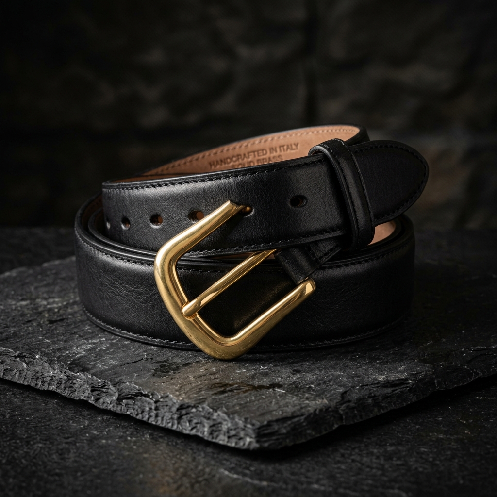 Handcrafted Italian Leather Dress Belt
