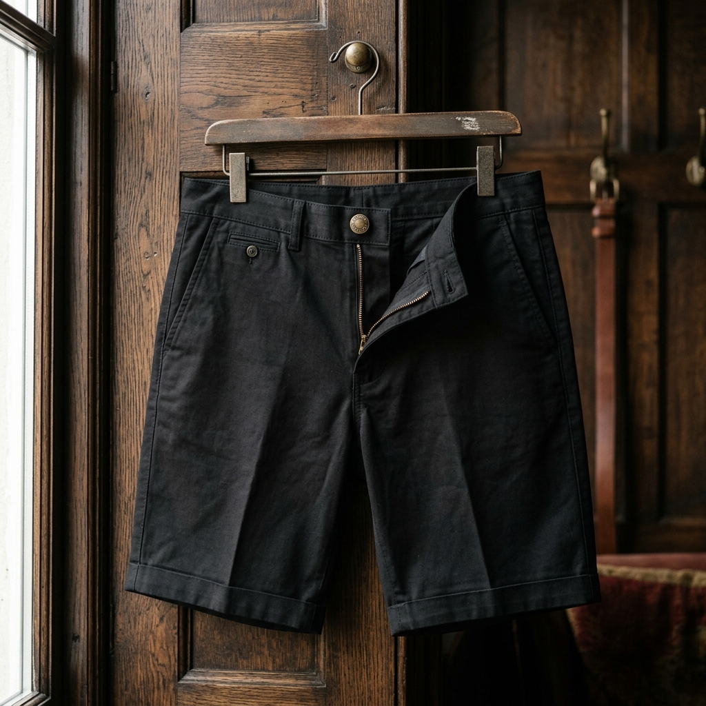 Tailored Chino Bermuda Shorts with Brass Hardware